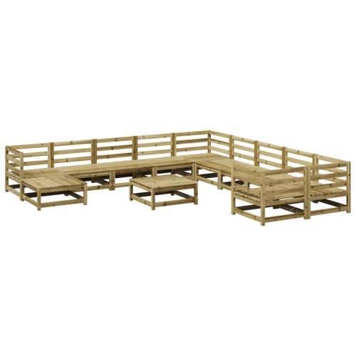 Vrtna garnitura - 12-dijelni set vrtnih sofa od impregnirane borovine - Prirodno impregnirano 1 Cijena