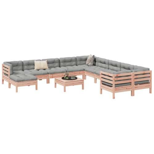 Vrtna garnitura - 12-dijelni set vrtnih sofa s jastucima masivno drvo duglazije - Prirodni douglas 1 Cijena