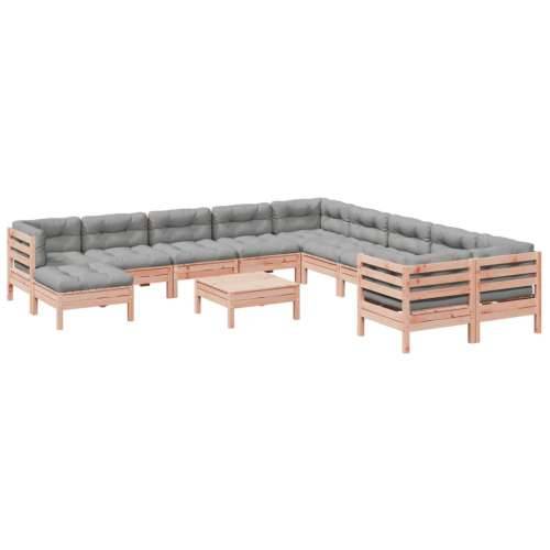 Vrtna garnitura - 12-dijelni set vrtnih sofa s jastucima masivno drvo duglazije - Prirodni douglas 1 Cijena