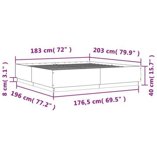 Okvir za krevet bijeli 180 x 200 cm konstruirano drvo - Bijela 180 x 200 cm Cijena