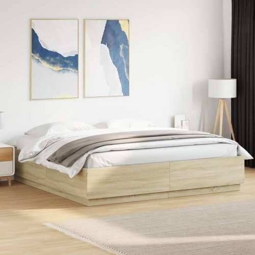 Okvir za krevet boja hrasta 180x200 cm konstruirano drvo - sonoma hrast 180 x 200 cm Cijena