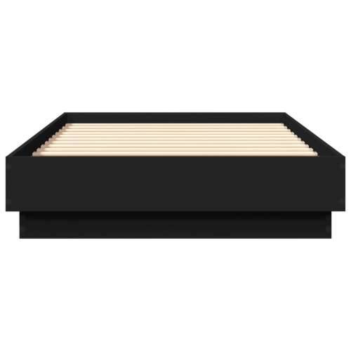 Okvir za krevet crni 75 x 190 cm od konstruiranog drva - Crna 75 x 190 cm Cijena