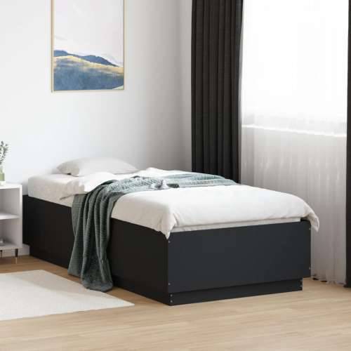 Okvir za krevet crni 90 x 190 cm od konstruiranog drva - Crna 90 x 190 cm Cijena