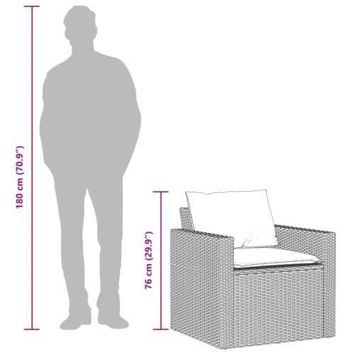 Vrtna garnitura - 4-dijelni set vrtnih sofa s jastucima svijetlosivi poliratan - Svjetlosiva 1 Cijena