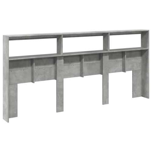 Ormarić za uzglavlje LED svjetlima boja betona 220x17x102 cm - Beton siva 220 x 17 x 102 cm 1 Cijena