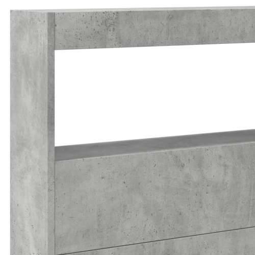 Ormarić za uzglavlje LED svjetlima boja betona 220x17x102 cm - Beton siva 220 x 17 x 102 cm 1 Cijena