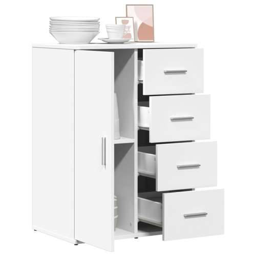 Komoda bijela 59 x 39 x 80 cm od konstruiranog drva - Bijela 1 Cijena