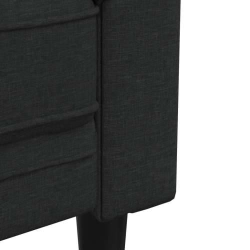 3-dijelni set sofa crni od tkanine Cijena