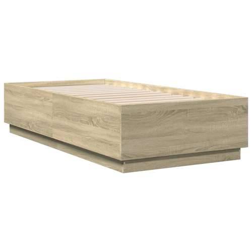 Okvir za krevet s LED svjetlima 75x190 cm od konstruiranog drva - sonoma hrast 75 x 190 cm Cijena