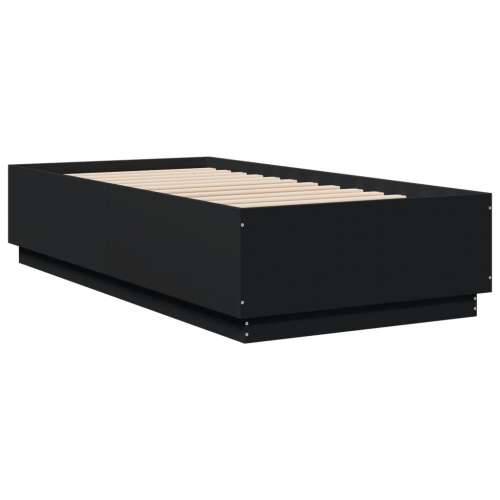 Okvir za krevet crni 75 x 190 cm od konstruiranog drva - Crna 75 x 190 cm Cijena