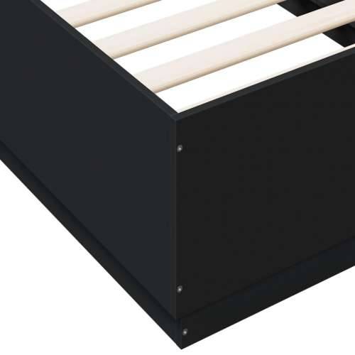Okvir za krevet crni 75 x 190 cm od konstruiranog drva - Crna 75 x 190 cm Cijena