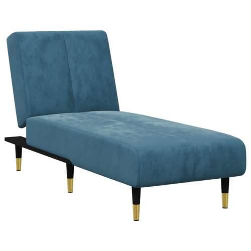 2-dijelni set sofa plavi baršunasti - Plava Bez naslona za ruke Cijena