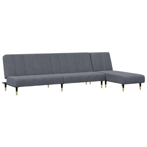 2-dijelni set sofa tamnosivi baršunasti Cijena