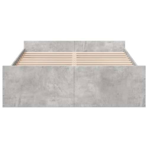 Okvir kreveta s ladicama siva boja betona 120x200 cm drveni - Beton siva 120 x 200 cm Cijena