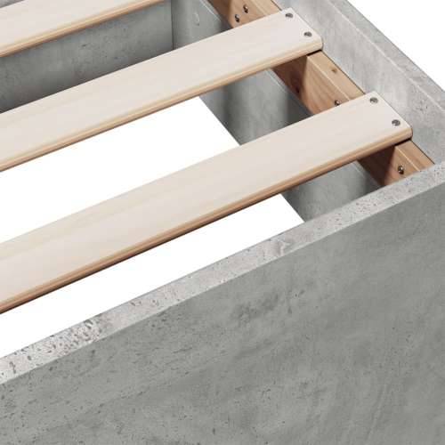 Okvir kreveta s ladicama siva boja betona 135x190 cm drveni - Beton siva 135 x 190 cm Cijena