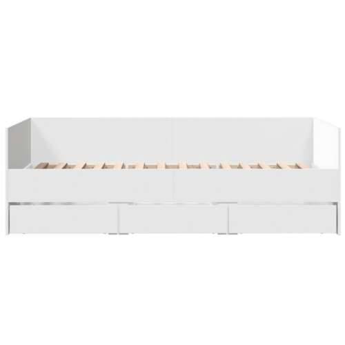 Dnevni krevet s ladicama bez madraca bijeli 90x200 cm - Bijela 90 x 200 cm Cijena