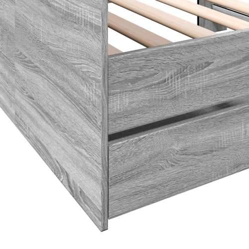 Dnevni krevet s ladicama bez madraca siva boja hrasta 90x200 cm - Sivi hrast sonoma 90 x 200 cm Cijena