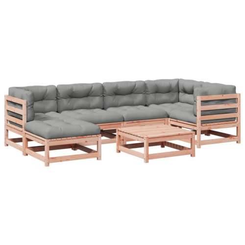 Vrtna garnitura - 7-dijelni set vrtnih sofa s jastucima masivno drvo duglazije - Prirodni douglas s jastučićem 1 Cijena