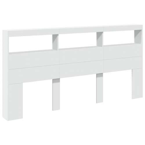 Ormarić za uzglavlje s LED svjetlima bijeli 200 x 17 x 102 cm - Bijela 200 x 17 x 102 cm 1 Cijena