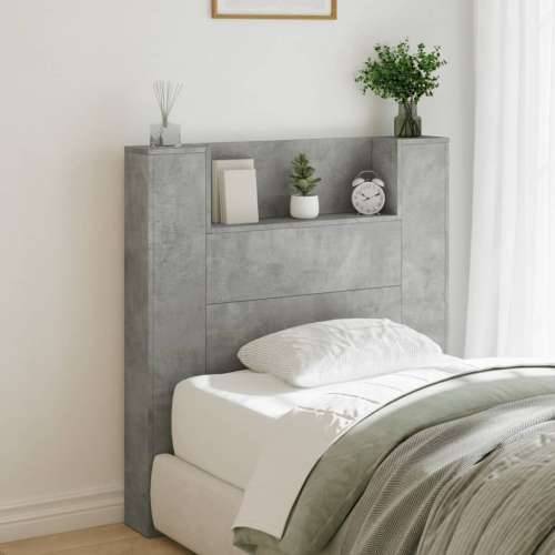 Ormarić za uzglavlje LED svjetlima boja betona 100x16,5x103,5cm - Beton siva 100 x 16.5 x 103.5 cm 1 Cijena