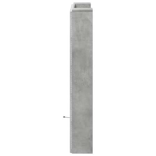 Ormarić za uzglavlje LED svjetlima boja betona 100x16,5x103,5cm - Beton siva 100 x 16.5 x 103.5 cm 1 Cijena