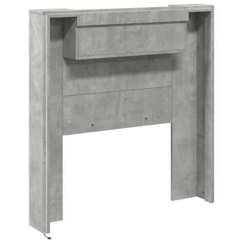 Ormarić za uzglavlje LED svjetlima boja betona 100x16,5x103,5cm - Beton siva 100 x 16.5 x 103.5 cm 1 Cijena