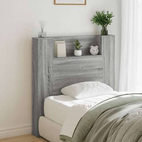 Ormarić za uzglavlje LED sivom sonomom 100x16,5x103,5 cm - Sivi hrast sonoma 100 x 16.5 x 103.5 cm 1 Cijena