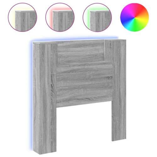 Ormarić za uzglavlje LED sivom sonomom 100x16,5x103,5 cm - Sivi hrast sonoma 100 x 16.5 x 103.5 cm 1 Cijena