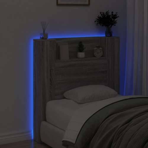 Ormarić za uzglavlje LED sivom sonomom 100x16,5x103,5 cm - Sivi hrast sonoma 100 x 16.5 x 103.5 cm 1 Cijena