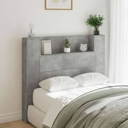 Ormarić za uzglavlje LED svjetlima boja betona 120x16,5x103,5cm - Beton siva 120 x 16.5 x 103.5 cm 1 Cijena