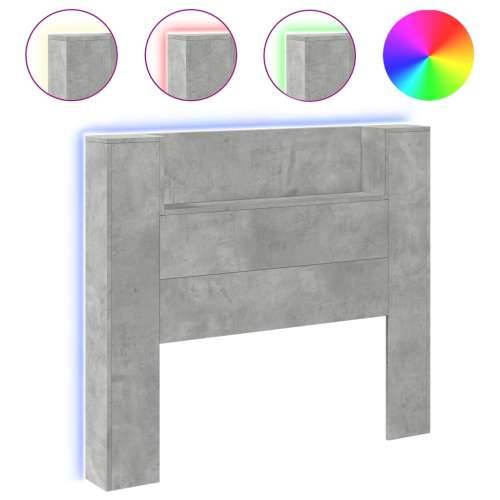 Ormarić za uzglavlje LED svjetlima boja betona 120x16,5x103,5cm - Beton siva 120 x 16.5 x 103.5 cm 1 Cijena