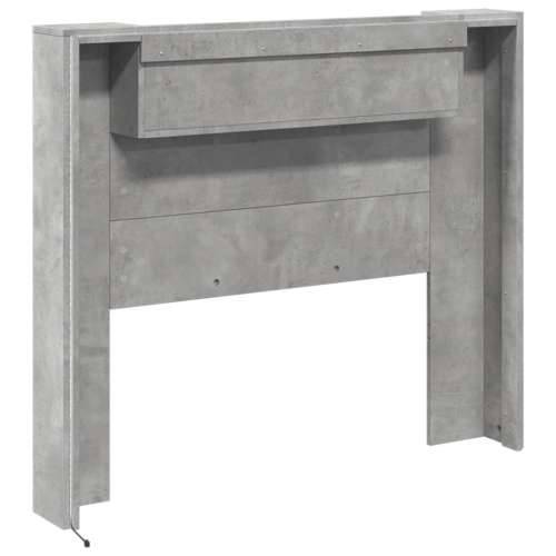 Ormarić za uzglavlje LED svjetlima boja betona 120x16,5x103,5cm - Beton siva 120 x 16.5 x 103.5 cm 1 Cijena