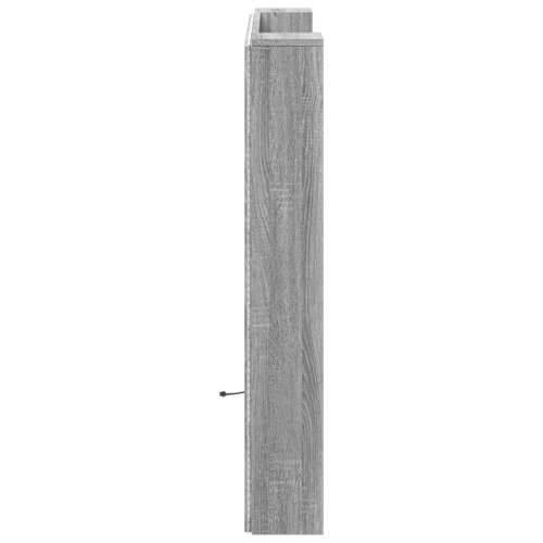 Ormarić za uzglavlje LED sivom sonomom 120x16,5x103,5 cm - Sivi hrast sonoma 120 x 16.5 x 103.5 cm 1 Cijena