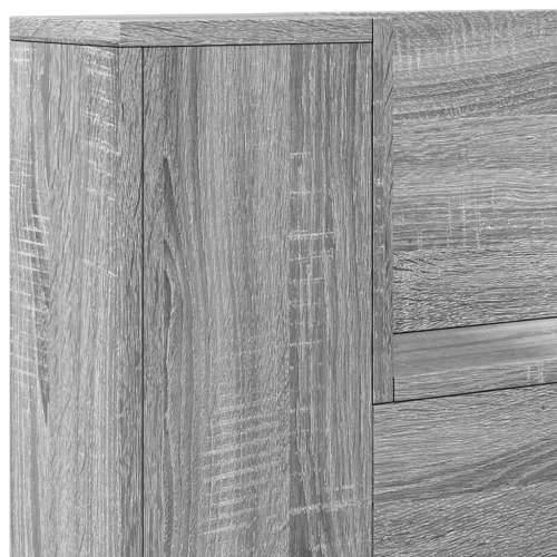 Ormarić za uzglavlje LED sivom sonomom 120x16,5x103,5 cm - Sivi hrast sonoma 120 x 16.5 x 103.5 cm 1 Cijena