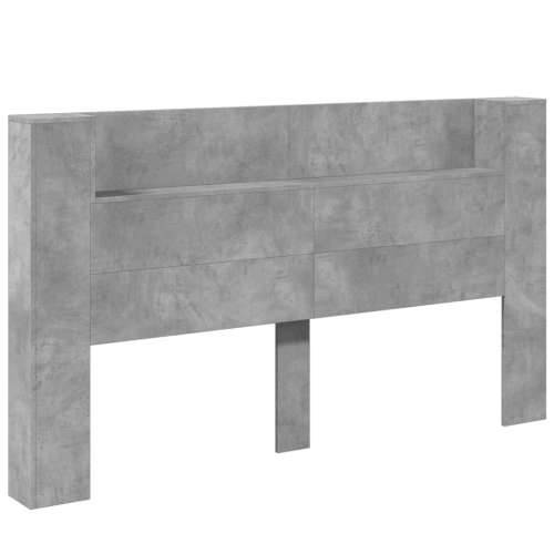 Ormarić za uzglavlje LED svjetlima boja betona 180x16,5x103,5cm - Beton siva 180 x 16.5 x 103.5 cm 1 Cijena