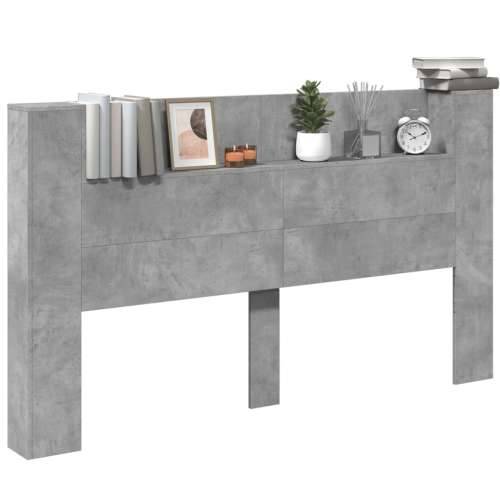 Ormarić za uzglavlje LED svjetlima boja betona 180x16,5x103,5cm - Beton siva 180 x 16.5 x 103.5 cm 1 Cijena