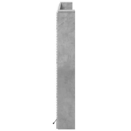 Ormarić za uzglavlje LED svjetlima boja betona 180x16,5x103,5cm - Beton siva 180 x 16.5 x 103.5 cm 1 Cijena
