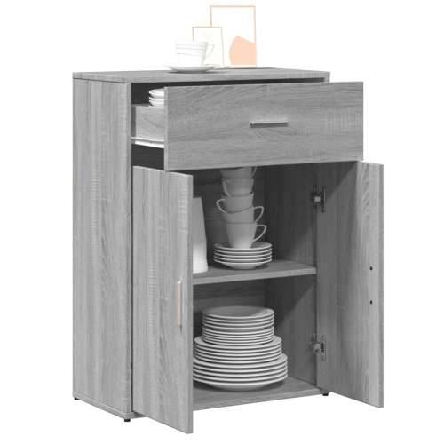 Komoda boja hrasta sonome 60x30x84 cm od konstruiranog drva - Crna 1 Cijena