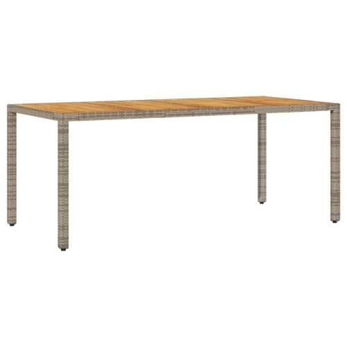 Vrtna garnitura - 9-dijelni vrtni blagovaonski set s jastucima poliratan i bagrem - Siva 190 x 90 x 75 cm 8 Cijena