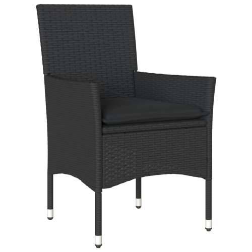 Vrtna garnitura - 5-dijelni vrtni blagovaonski set s jastucima poliratan i bagrem - Crna 150 x 90 x 75 cm 4 Cijena
