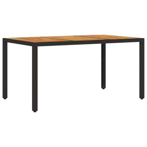 Vrtna garnitura - 5-dijelni vrtni blagovaonski set s jastucima poliratan i bagrem - Crna 150 x 90 x 75 cm 4 Cijena