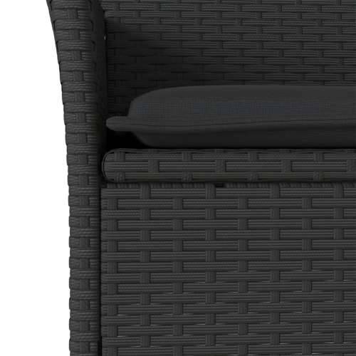 Vrtna garnitura - 6-dijelni vrtni blagovaonski set s jastucima poliratan i bagrem Crna 190 x 90 x 75 cm 6 Cijena