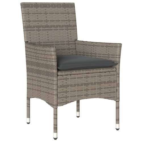 Vrtna garnitura - 7-dijelni vrtni blagovaonski set s jastucima poliratan i bagrem - Siva 150 x 90 x 75 cm 6 Cijena