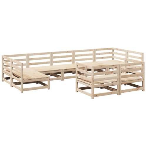 Vrtna garnitura - 9-dijelni set vrtnih sofa od masivne borovine - Prirodna boja bora bez jastuka 1 Cijena