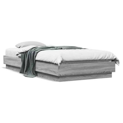 Okvir za krevet boja hrasta 100x200 cm od konstruiranog drva Sivi hrast sonoma 100 x 200 cm Cijena