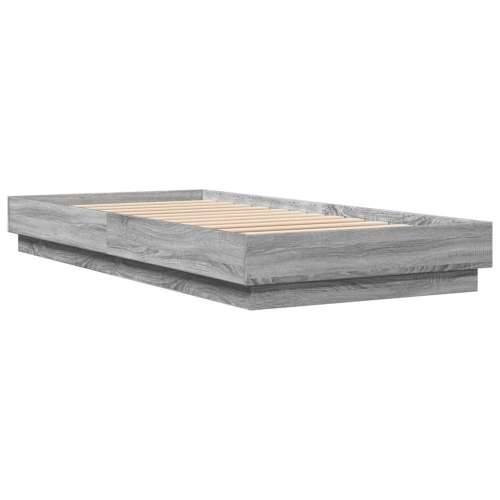 Okvir za krevet boja hrasta 100x200 cm od konstruiranog drva Sivi hrast sonoma 100 x 200 cm Cijena