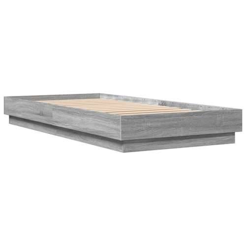 Okvir za krevet boja hrasta 100x200 cm od konstruiranog drva Sivi hrast sonoma 100 x 200 cm Cijena