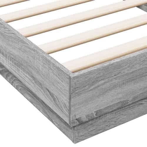 Okvir za krevet boja hrasta 100x200 cm od konstruiranog drva Sivi hrast sonoma 100 x 200 cm Cijena