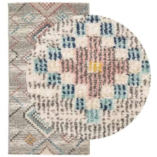 Tepih ARBIZU unutarnji i vanjski vintage dizajn 80 x 150 cm - Svjetlosiva 80 x 150 cm Cijena