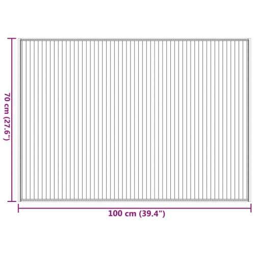 Tepih pravokutni smeđi 70 x 100 cm od bambusa - Smeđa 70 x 100 cm Cijena